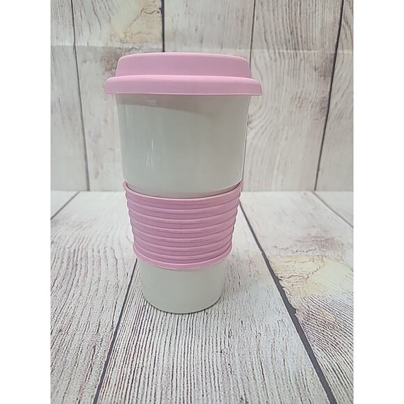 Dana Buchman Kohl's Cares Breast Cancer Awareness Tumbler and Lid White Pink - Picture 4 of 7